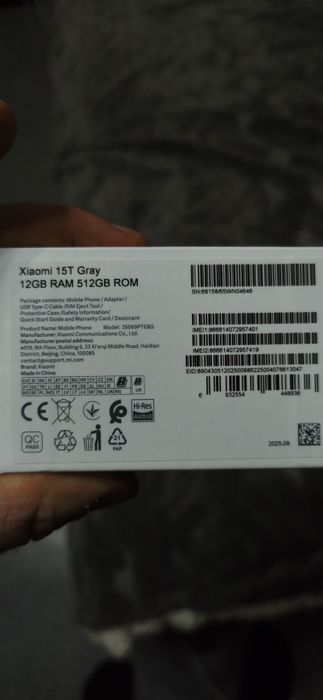 Сотовый телефон Xiаomi 15t 12GB RAM 512GB ROM12