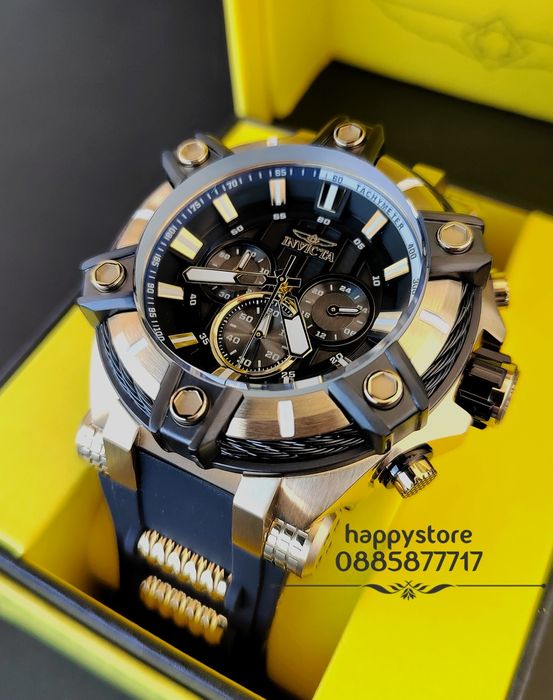 часовник INVICTA Gunmetal Gold 52 mm, Инвикта нов