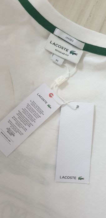 Lacoste Cotton Regular Fit  Unisex  XS НОВО ОРИГИНАЛНА Унисекс Тениска