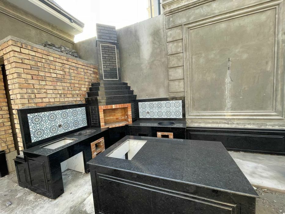 МРАМОРНАЯ Летняя кухня. Камин. Очаг