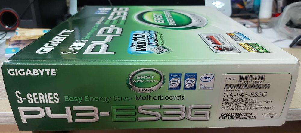 Комплект GA-P43-ES3G/Core™2 Duo E8600/2Gb Transcend DDR-2