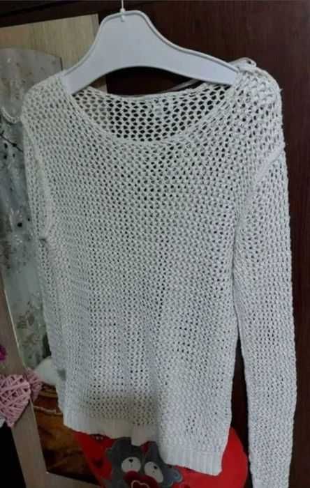 Pulover tricot plasă casual