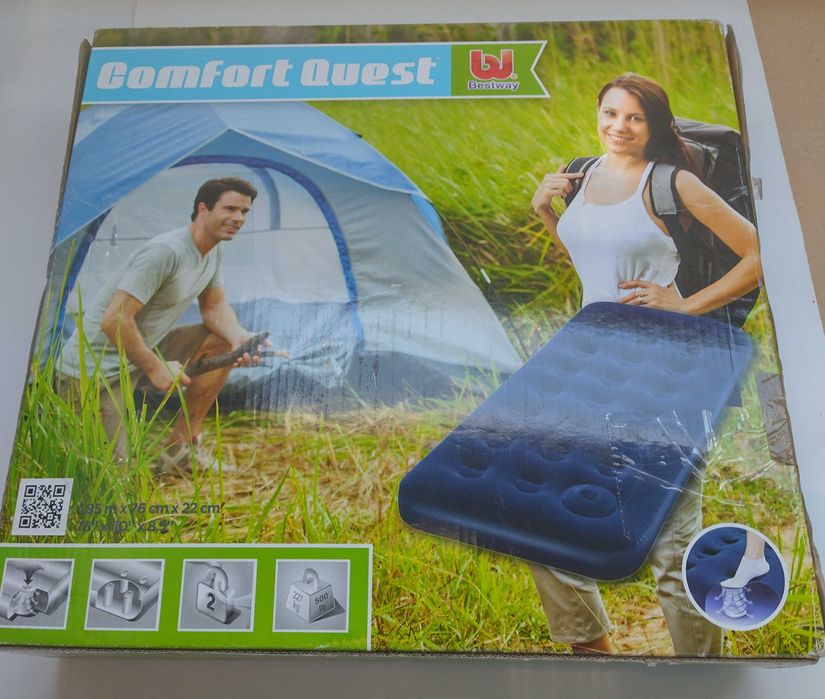 Saltea dormit pneumatica pufoasa EASY INFLATE pentru o persoana