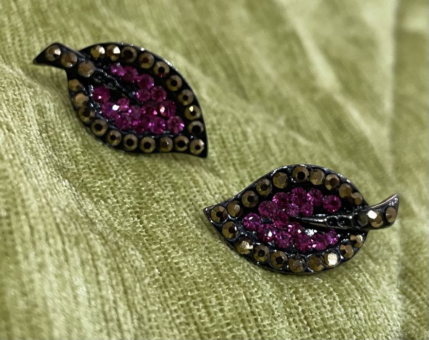 Серьги камни Swarovski