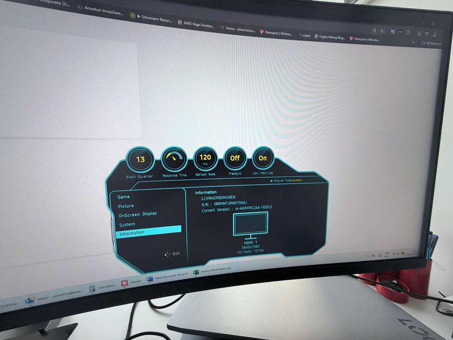 Monitor Gaming Curbat Samsung Odyssey CHG90 (LC49HG90) – 49 inch, 144Hz