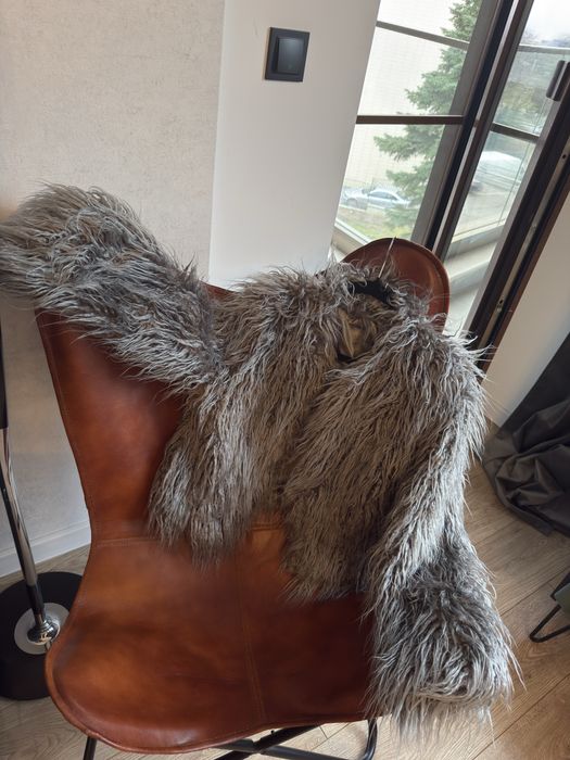 Лека шубка от дълъг косъм „лама“