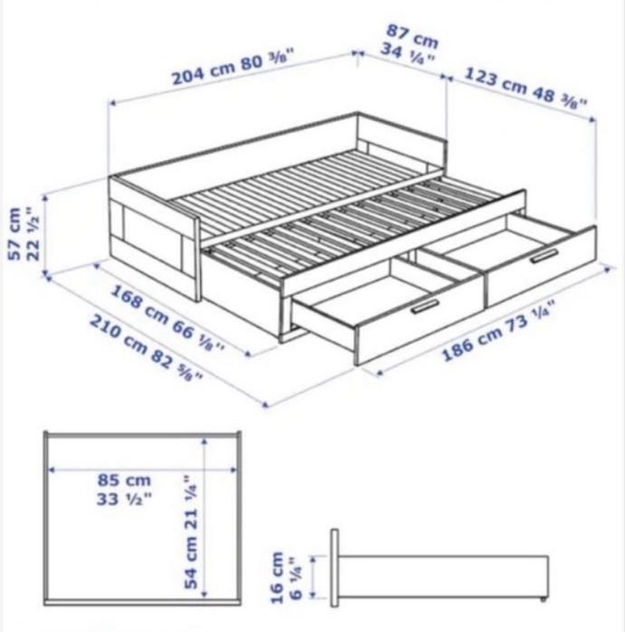 Кровать IKEA с комодом