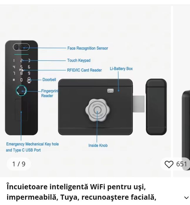Yala inteligenta poartă/ușa exterior
