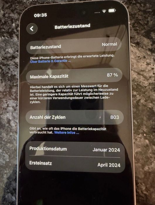 iPhone 15 pro 87% 128gb