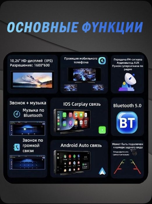 Видеорегистратор беспроводной с монитором 10.26’’ дюймов