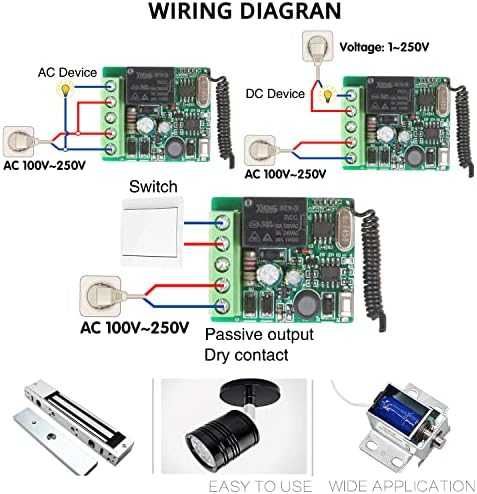 DieseRC 433MHz реле 220V с 2 дистанционни