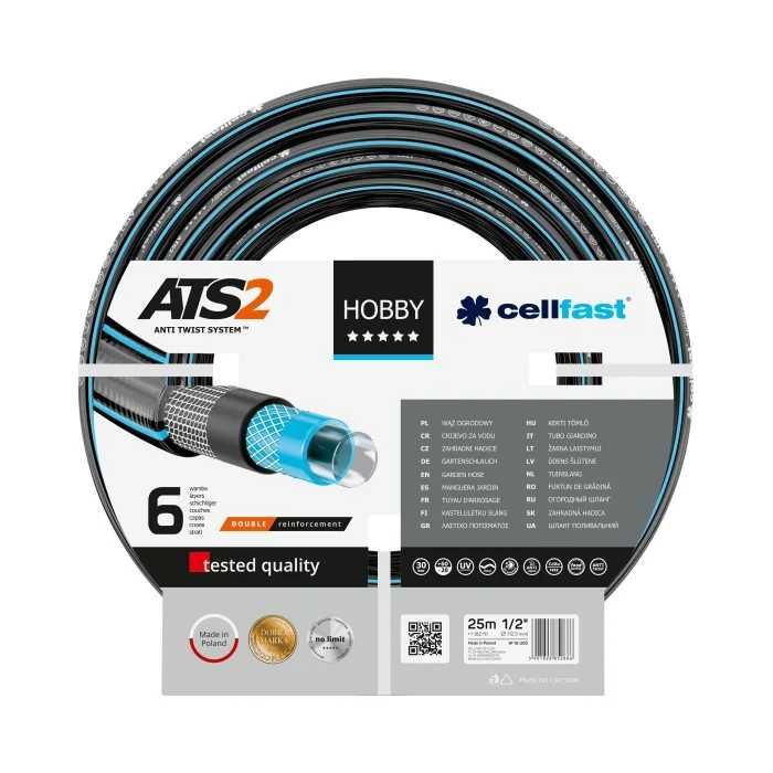 Furtun grădină 1/2" 25m Cellfast HOBBY, 6 straturi, anti-răsucire