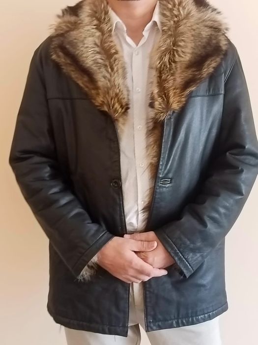 Куртка кожа волк