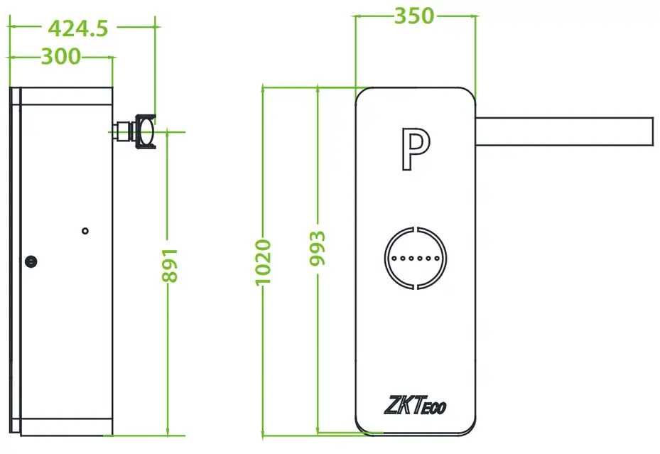 Усиленный шлагбаум ZKTeco 500 (оригинал)