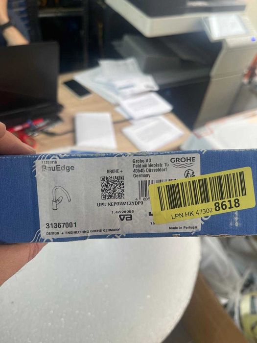 Baterie monocomandă pentru chiuvetă de bucătărie Grohe, cromată, 31367001
