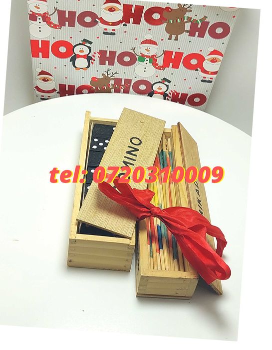 Pachet De Sarbatori  Joc Marocoo mikadoSi Domino  Transport Gra