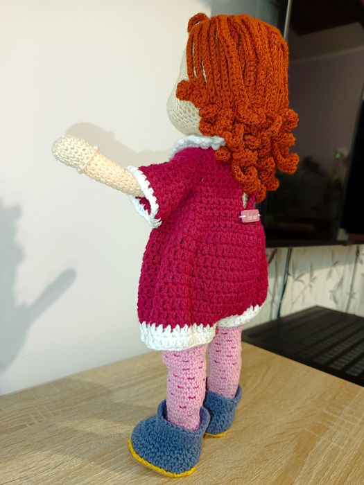 Cadoul ideal, păpușă HAND MADE, crosetata, unicat, 35-38 cm, NOU
