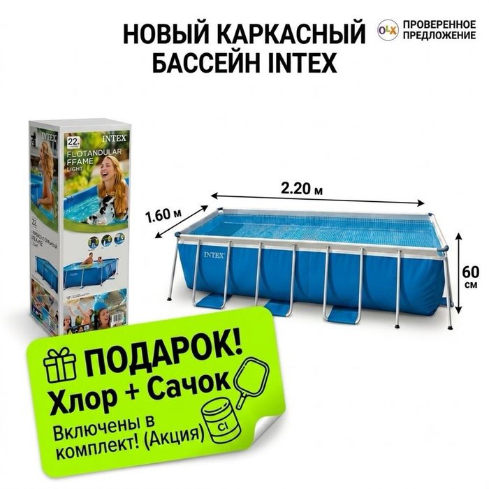 Бассейн каркасный