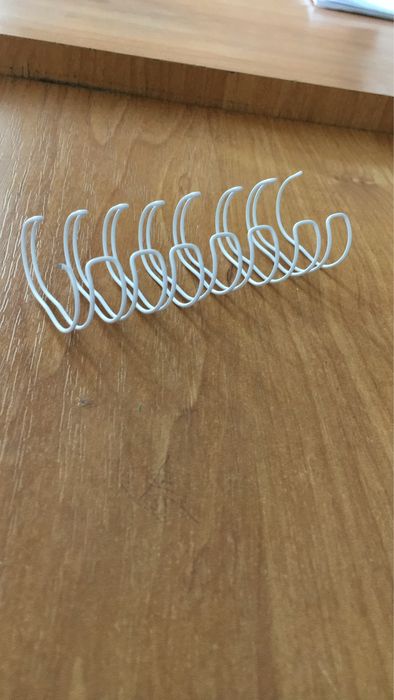 Спираль для переплета металлическая 1" белая, пружина для брошюрования