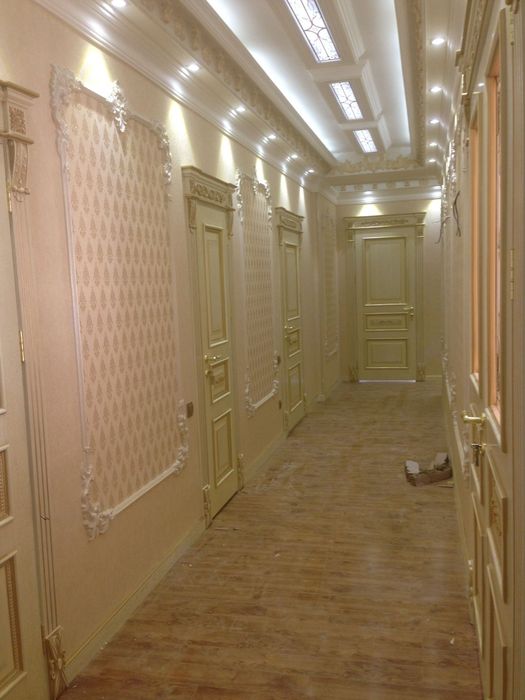 Gipsakarton. Malyarka. Kafel. Tarket. Plastik qilamiz