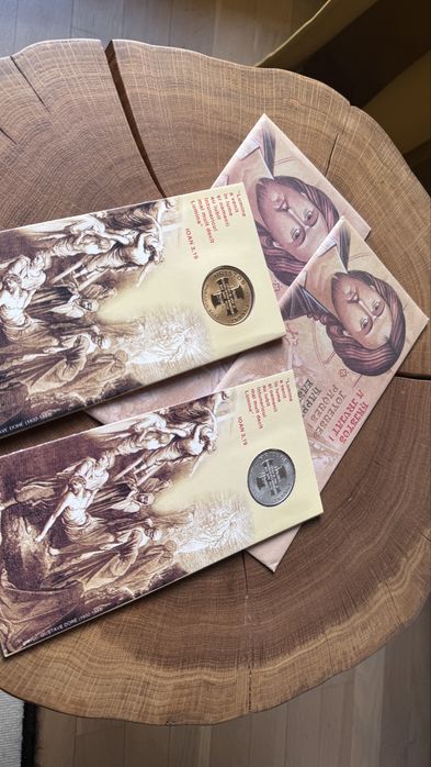 Monetaria statului set 2 monede Pastele 2000 (argint si tombac)