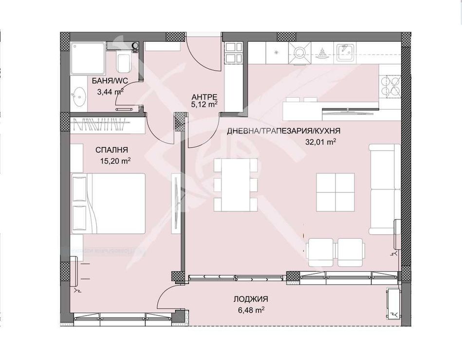 Двустаен апартамент Христо Смирненски 161-9415