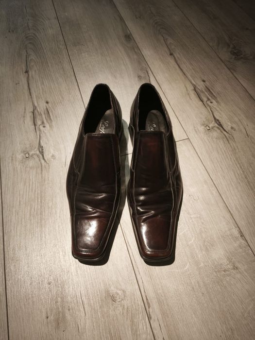 Pantofi eleganți bărbăți Leofex - Piele naturală maro/burgundy - Mărimea 43