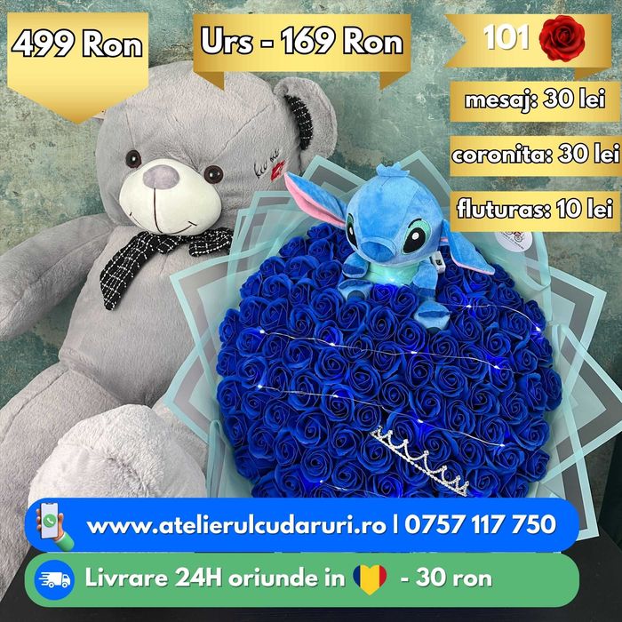 Buchete de trandafiri din sapun&Buchete cu Stitch