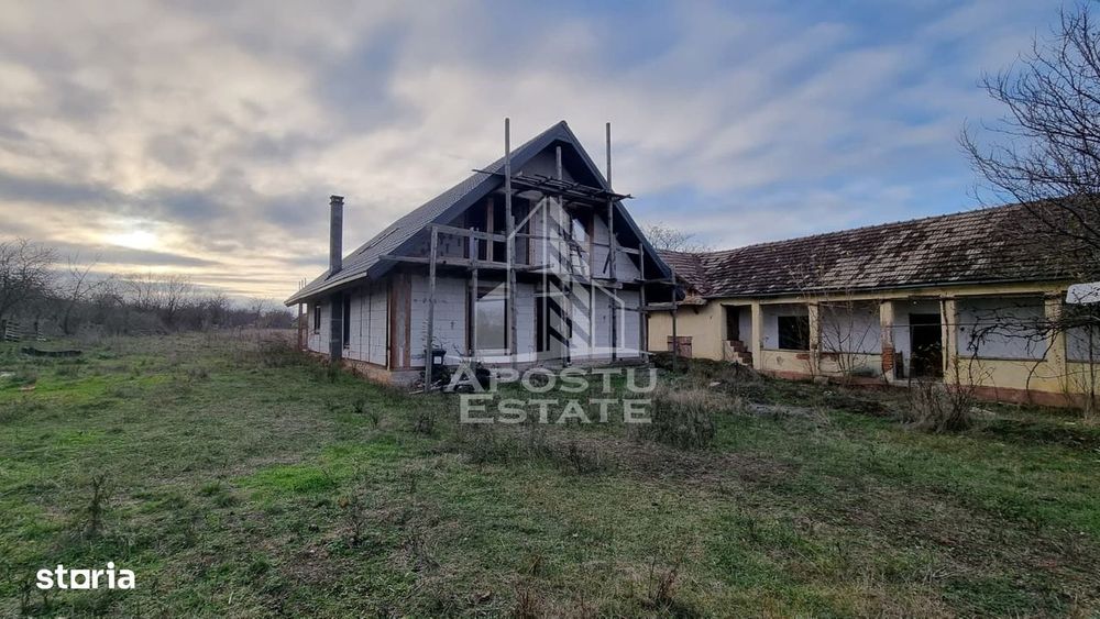 Casa individuala de vanzare la rosu cu teren generos, Seceani