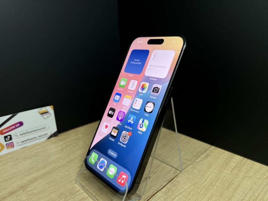 Iphone 15 Pro 128Gb Black Titanium 3 ani garanție, Telefoane Mureș