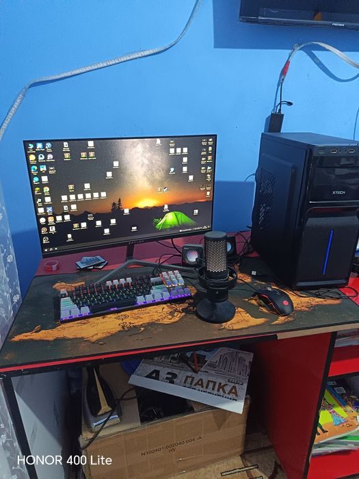 Kamplekt i3 ofisni kompyuter 256gb xotira 23duyumlik monitor zifler