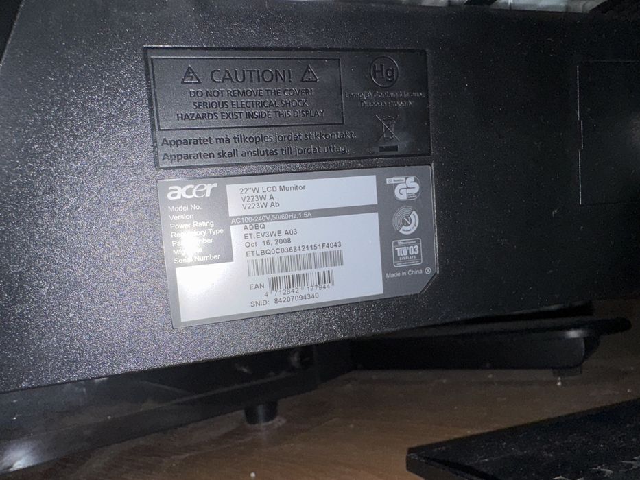 Monitor Acer V223w