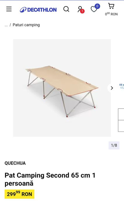 Pat pliabil Decathlon Quechua  L100 NOU