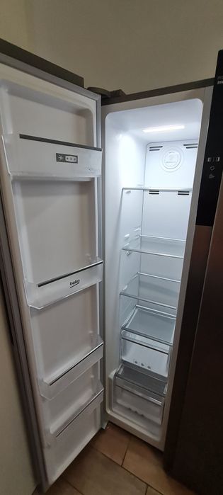 Side by Side BEKO GNO5323XPN, No Frost, 532 l, H 177 cm, Clasa D, inox