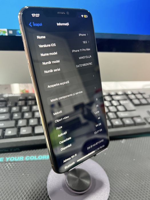 iPhone 11 Pro Max 64GB Gold 10/10 100% Baterie 12 13 14 15 16 Plus Mini Samsung S20 S21 S22 S23 S24 S25 Ultra Plus FE A24 A25 A26 A33 A34 A35 A36 A56