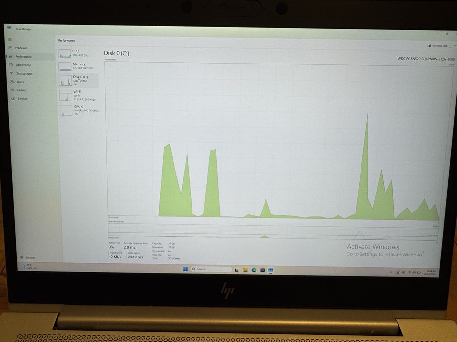 Laptop HP 840 G6 , i7, 32gb Ram, 512 gb Ssd, 14” 4k