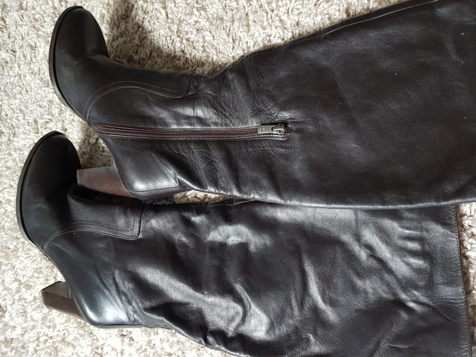 Осенние сапоги, удобный каблук