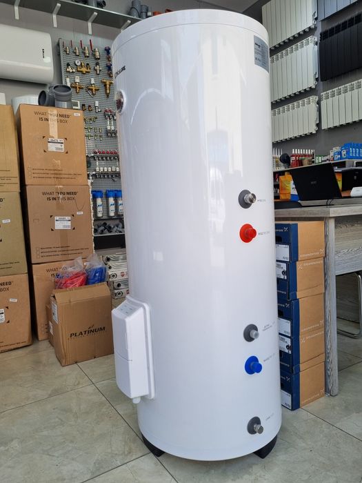 Косвенный бойлер с ТЭНом 200л. Бак из нержавейки