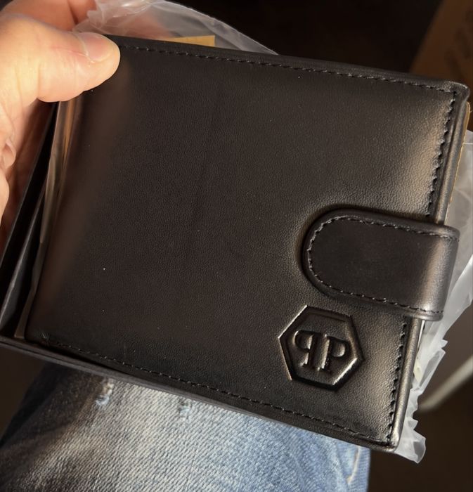 мъжки портфейл от естествена кожа телешки бокс джоб монети документи