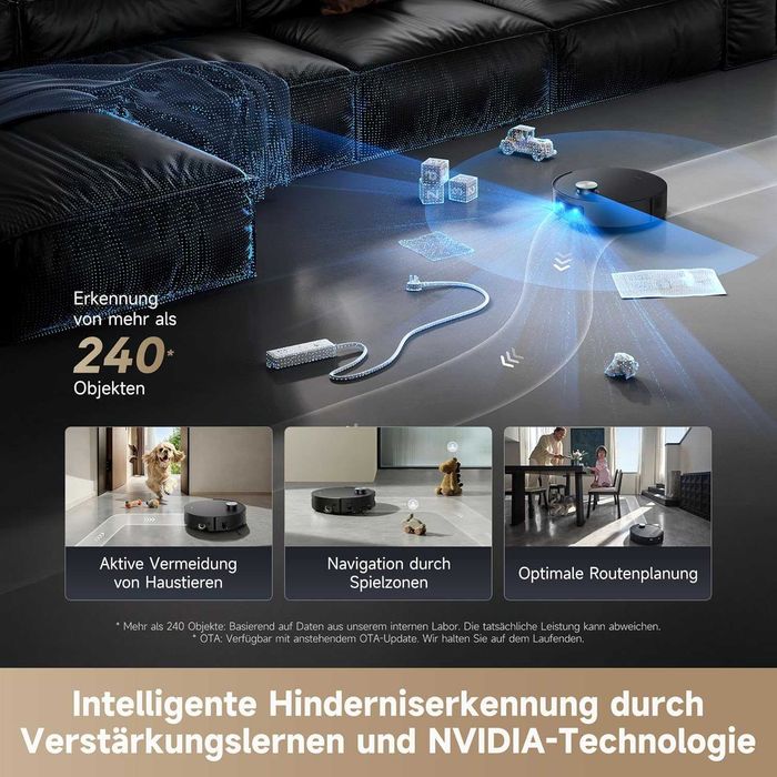 Нова 2г Гаранция Прахосмукачка Робот с Моп DREAME AQUA 10 Ultra Roller Complete, Сухо и Мокро Почистване, WI-FI, Картографиране