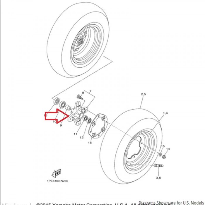 Нова Предна Главина 2014-2024 Ямаха Раптор 700 Yamaha Raptor YFZ450R