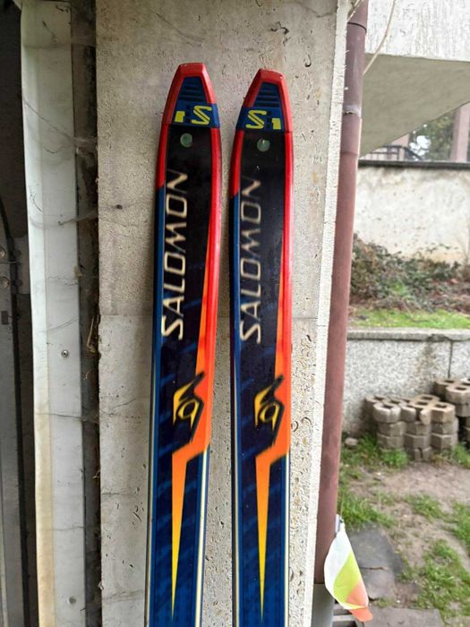 Ски Salomon F9 с автомати 727 – 195 см (подарък щеки)