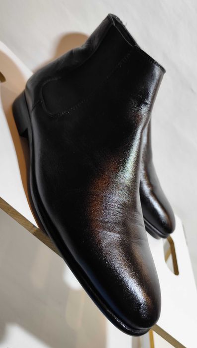 Ghete chelesea 43 plain toe ZARA piele naturala moale negru