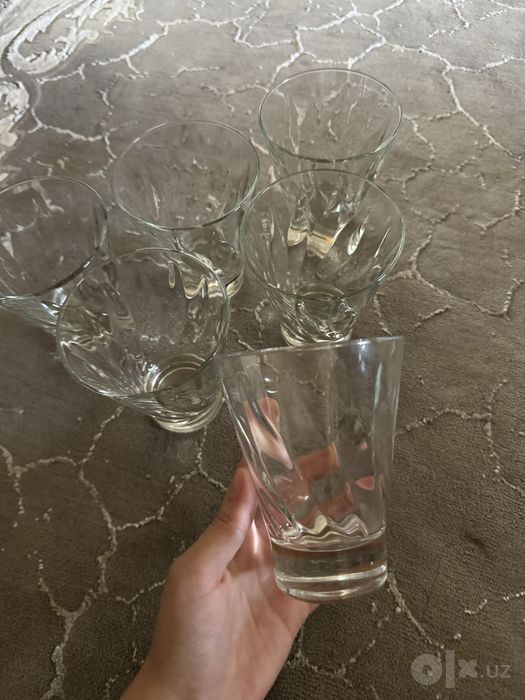 Фужеры стеклянные и