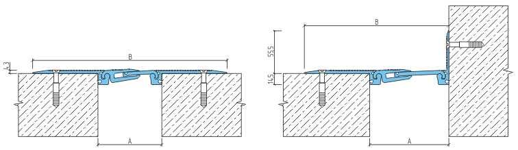 Профили для деформационных швов АКВАСТОП тип ДША.Т-0/105 3 п.м.