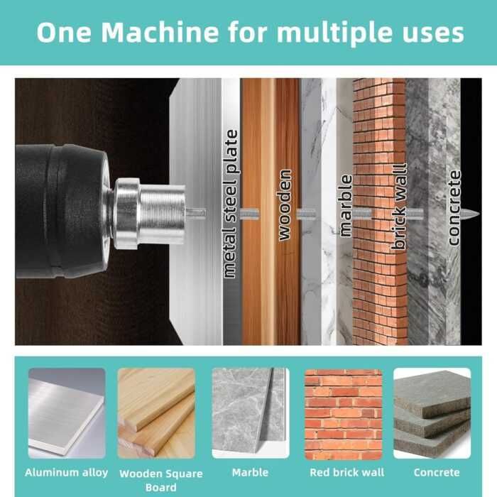 Pistol de cuie, 100 de cuie pentru lemn, beton si metal