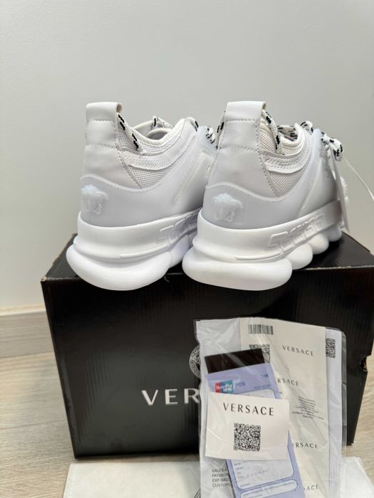 Adidasi Versace Chain Reaction White - Produs Nou - Full Box, Unisex