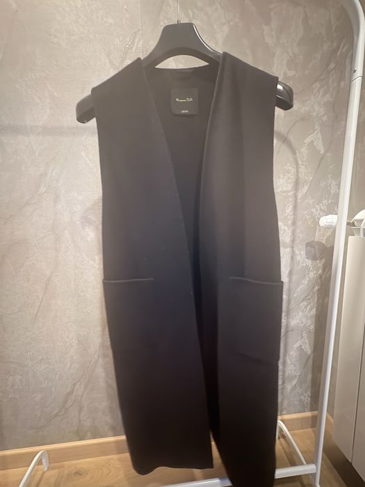 Черен вълнен елек  Massimo Dutti