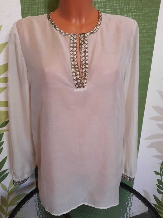 Bluză Intimissimi lejeră cu mânecă lungă, transparentă, marimea M