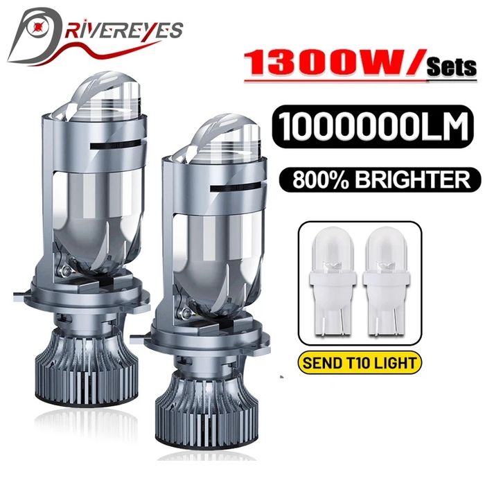 LED Крушки H7 с Лупи  H4 Х7 лед  крушки